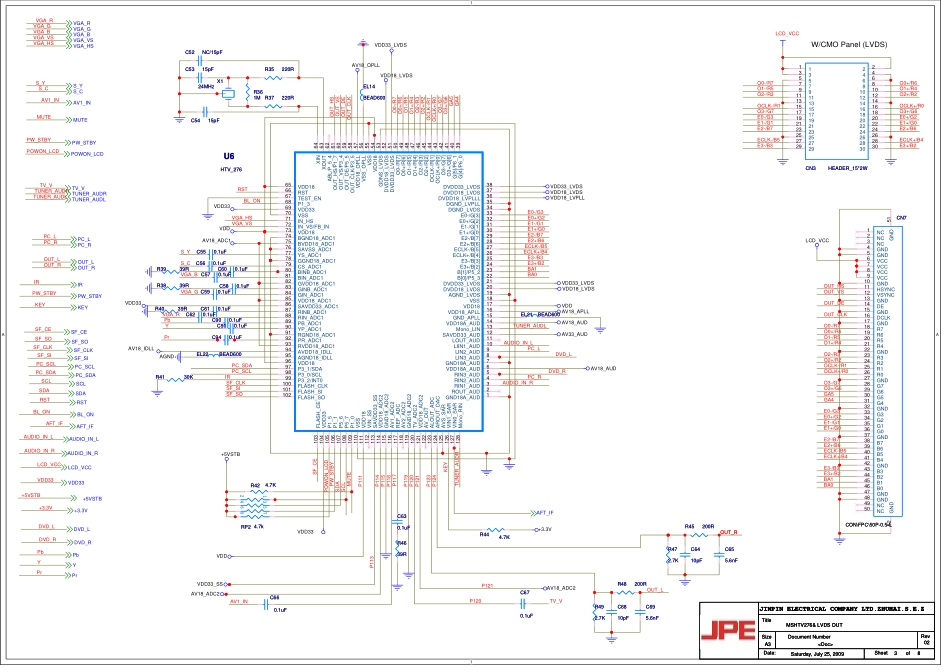 TCL乐华 HTV276C机芯线路原理图_乐华ROWA HTV276C机芯彩电主板图纸.pdf_第3页