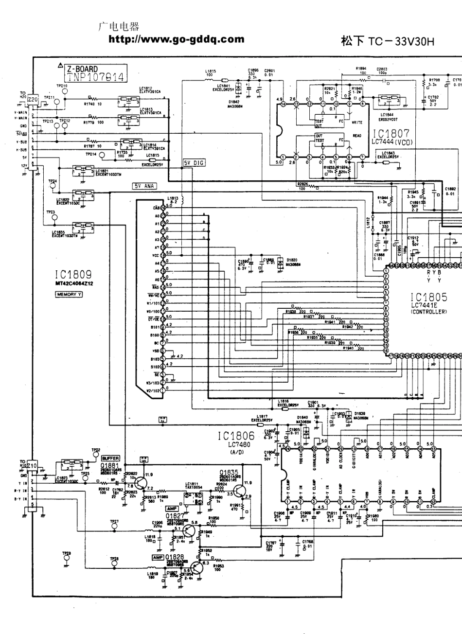 松下TC-33V30H彩电图纸_松下  TC-33V30H(21).pdf_第1页