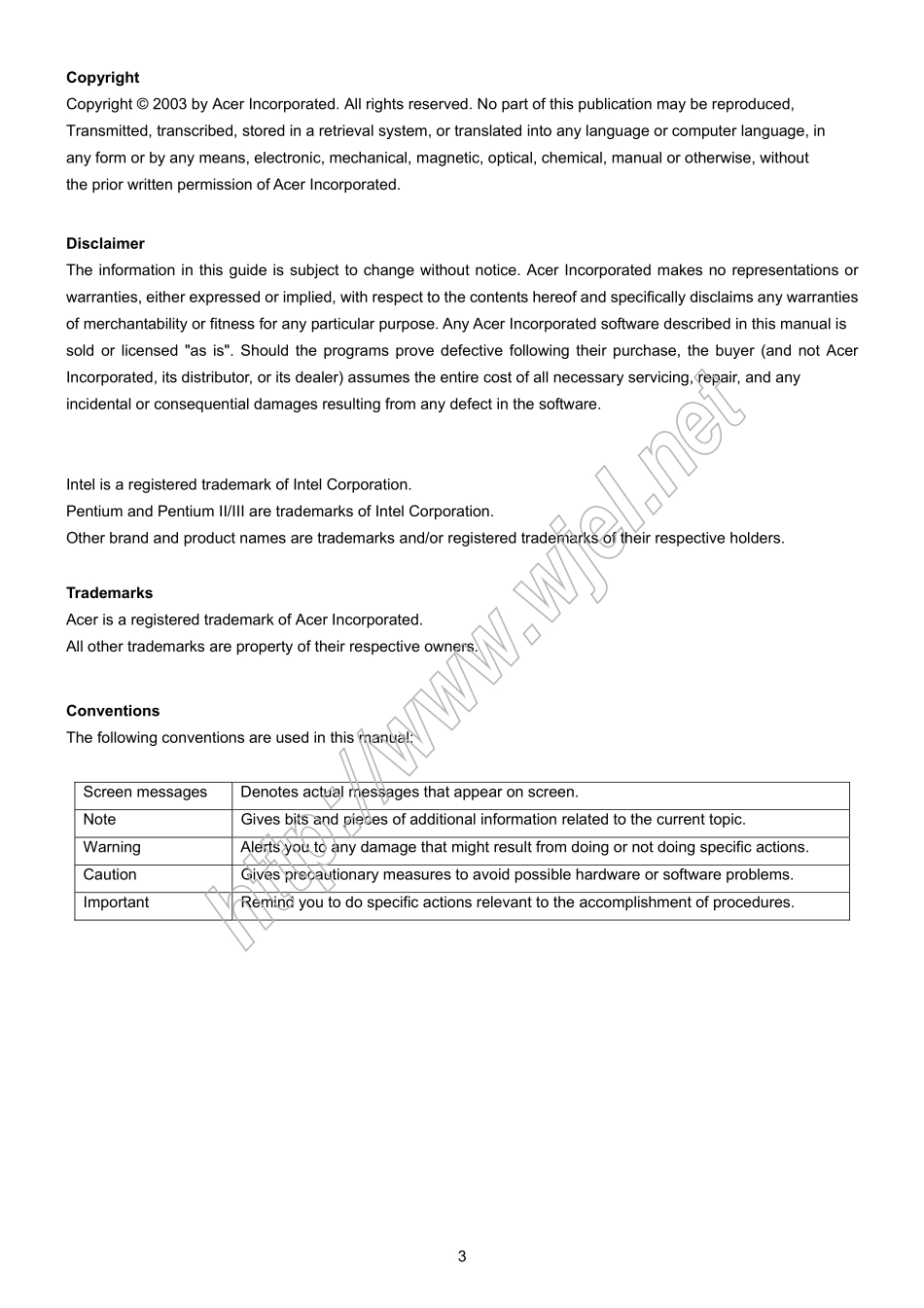 ACER 193WS液晶显示器维修手册_193WS.pdf_第3页