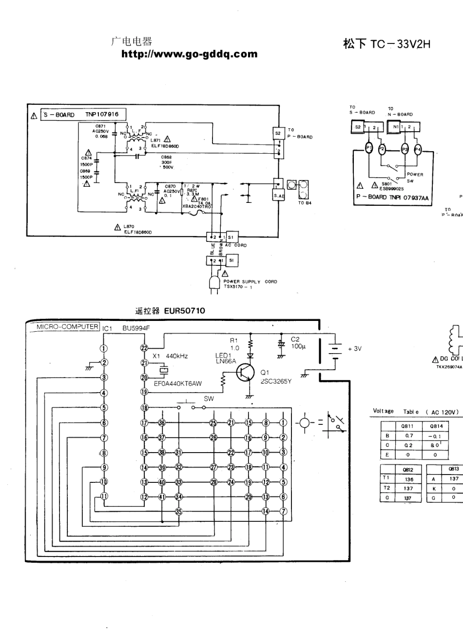 松下TC-33V2H彩电原理图_松下  TC-33V2H(15).pdf_第1页