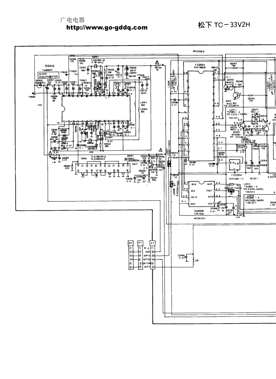 松下TC-33V2H彩电原理图_松下  TC-33V2H(13).pdf_第1页