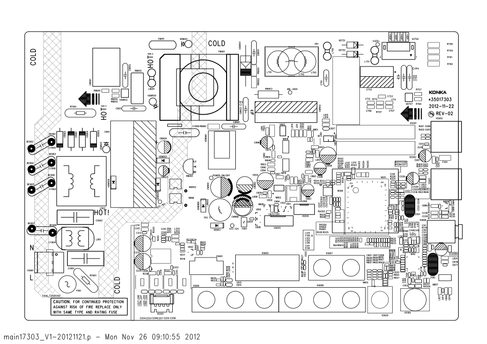 35017303三合一康佳LED32系列主板_MAIN17303_V2-20121122-silk.pdf_第1页