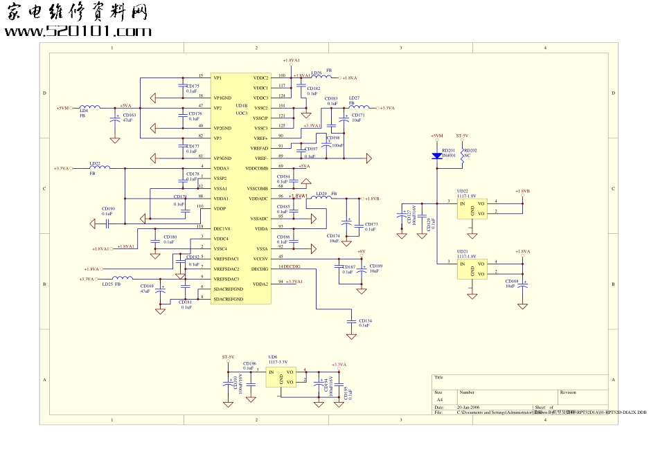 TCL RPT52D1A背投电视原理图_UOC_POWER.pdf_第1页