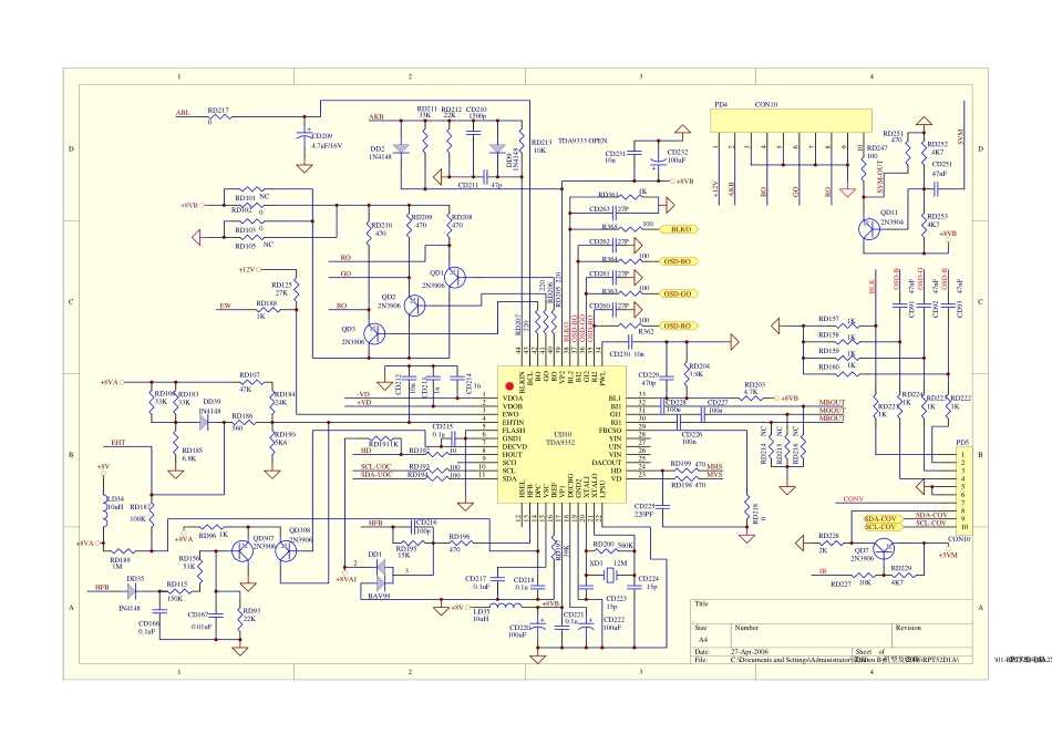 TCL RPT52D1A背投电视原理图_9332.pdf_第1页