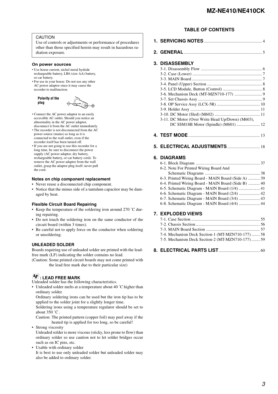 索尼MZ-NE410照相机维修手册和原理图_SONY_MZ-NE410.pdf_第3页