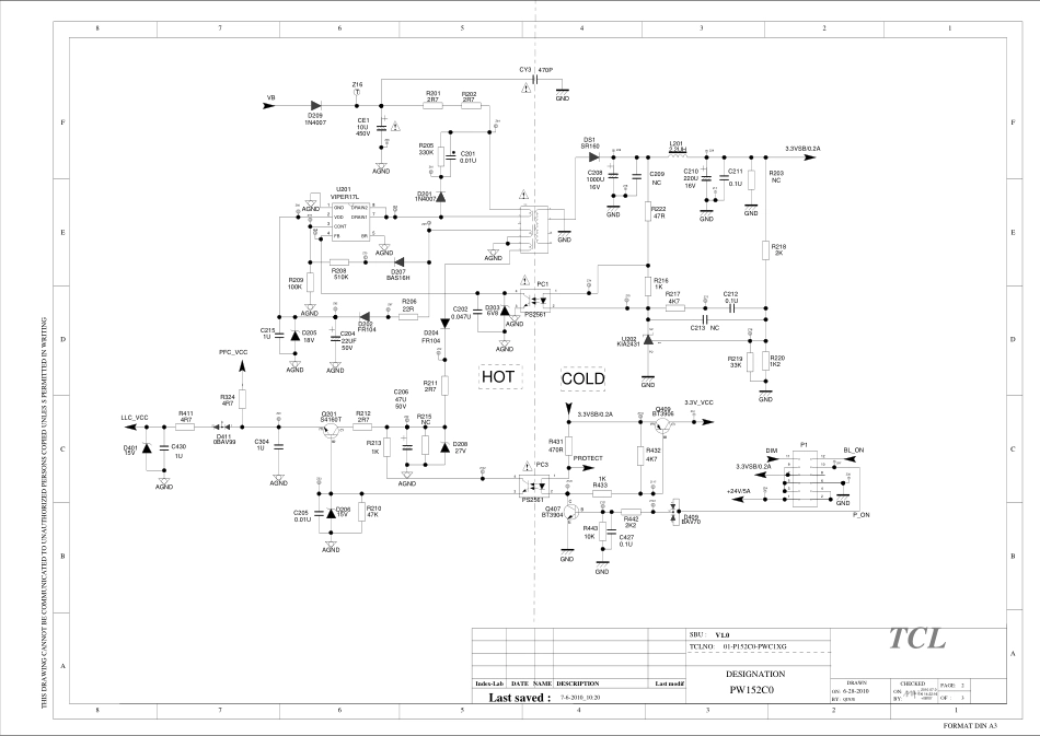 TCL PW152C0电源板电路原理图_PW152C0电源板电路图纸.pdf_第2页