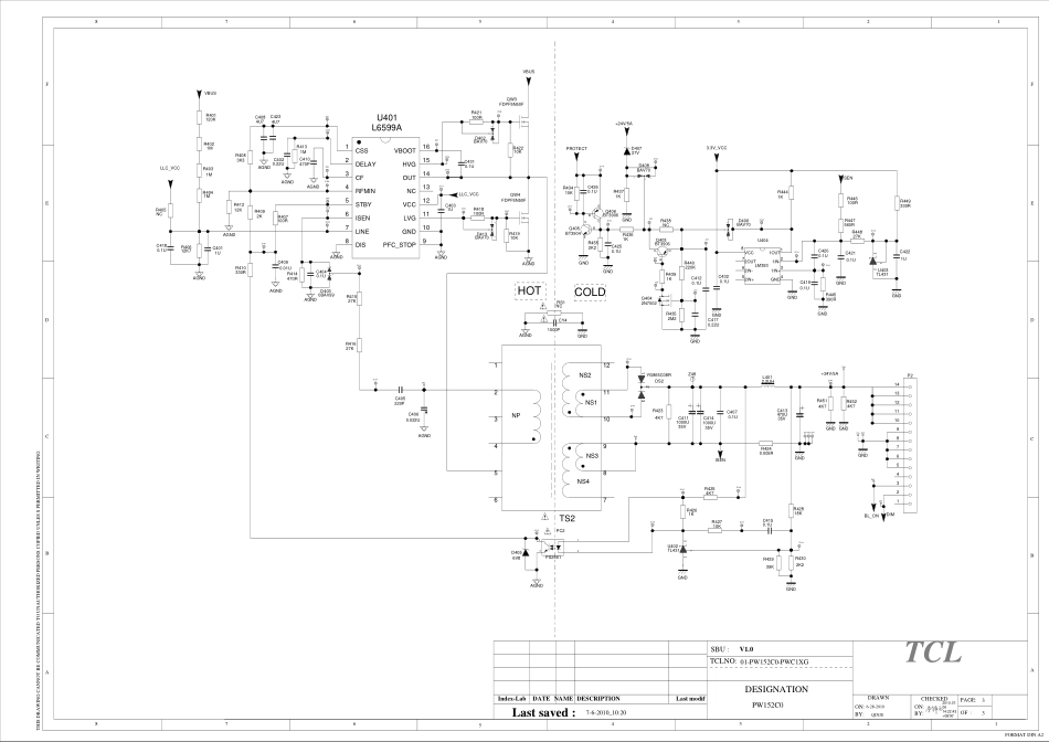 TCL PW152C0电源板电路原理图_PW152C0电源板电路图纸.pdf_第3页