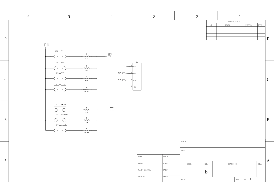 8K86电路原理图_8K86键控板.pdf_第1页