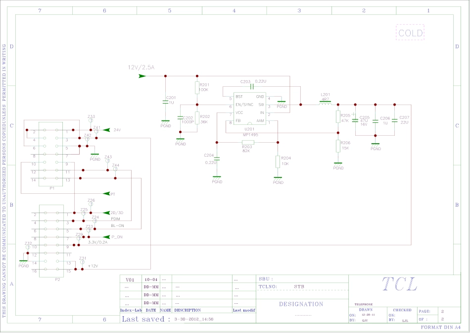 TCL PE322C0(08-PE322C0-PW200AA)电源板电路原理图.pdf_第2页