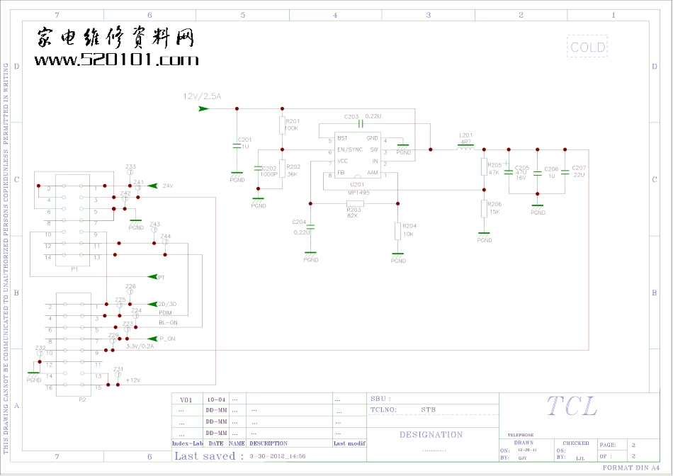 TCL PE322C0_B_SCH驱动板电路原理图_01-PE322C0_B_SCH_20130323022516627.pdf_第2页