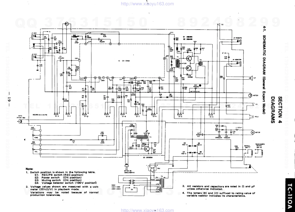 索尼SONY TC-110A电路图.pdf_第1页