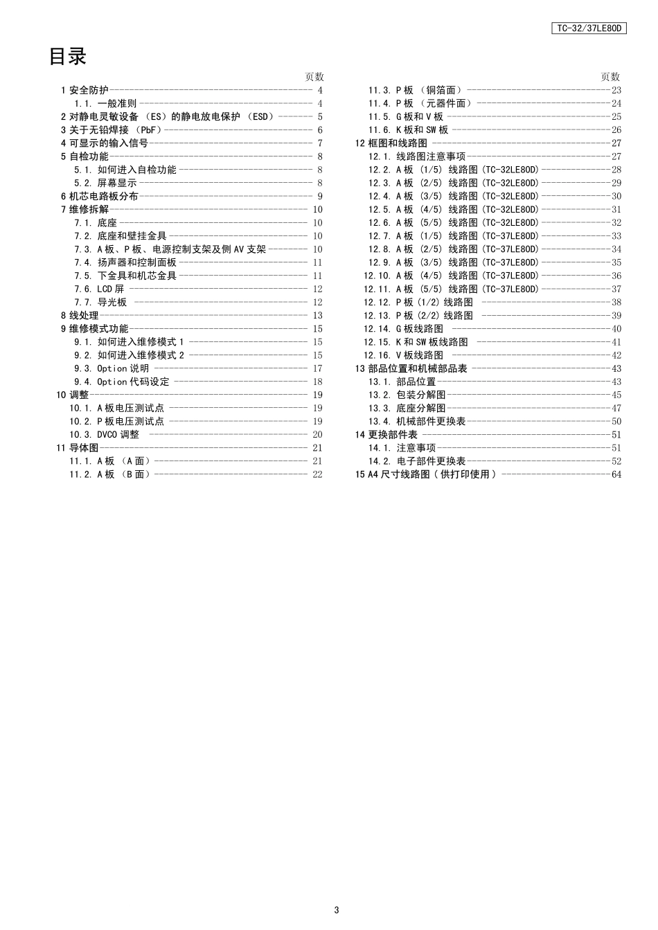 松下TC-32LE80D液晶电视（LH80机芯）维修手册和图纸_TC-32LE80D.pdf_第3页