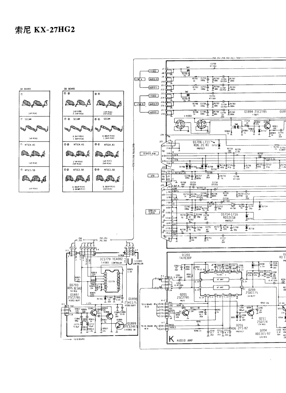 索尼KX-27HG2彩电原理图_索尼  KX-27HG2(01).pdf_第1页