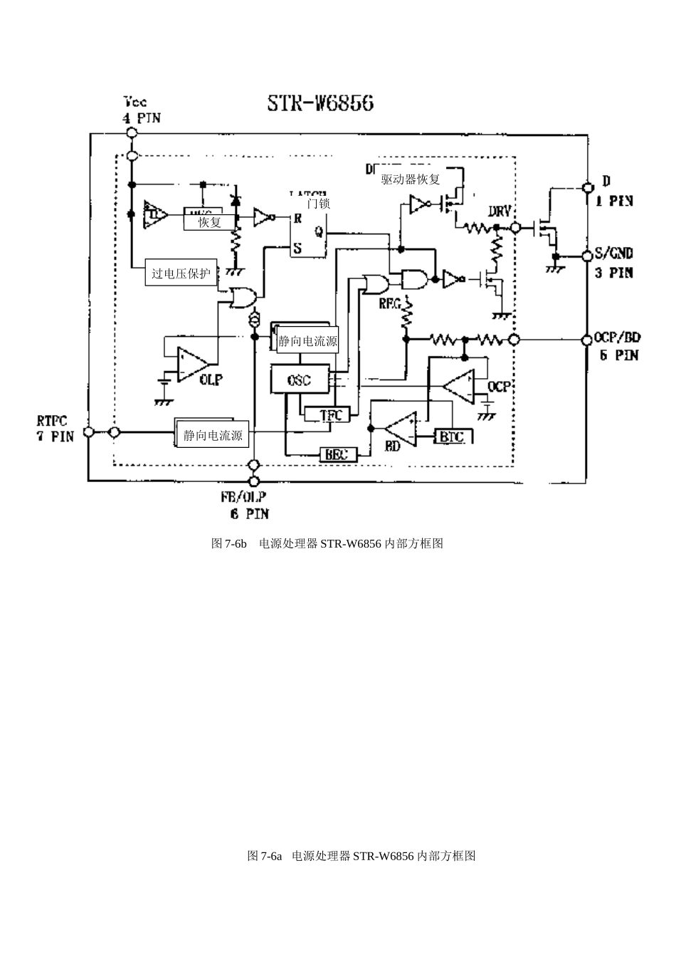单元电路图和方框图_图7-6a 电源处理器STR-W6856内部方框图.doc_第1页