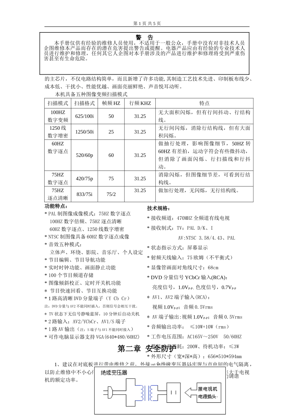 乐华新型HID29206P维修手册_第1-3章.doc_第1页