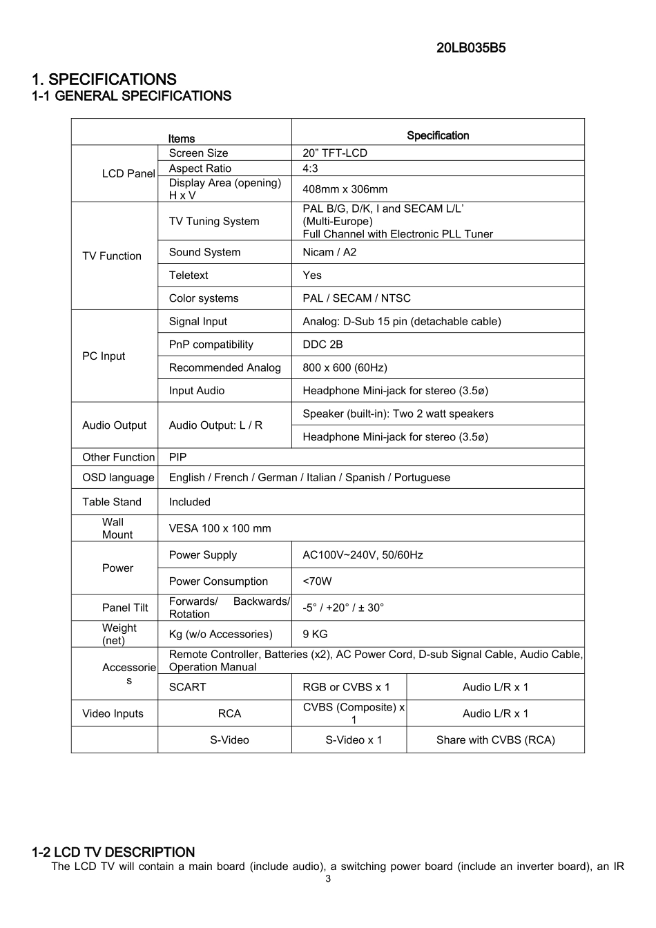 TTE 20LB035B5液晶电视维修手册_TTE-20LB035B5-英文维修手册.doc_第3页