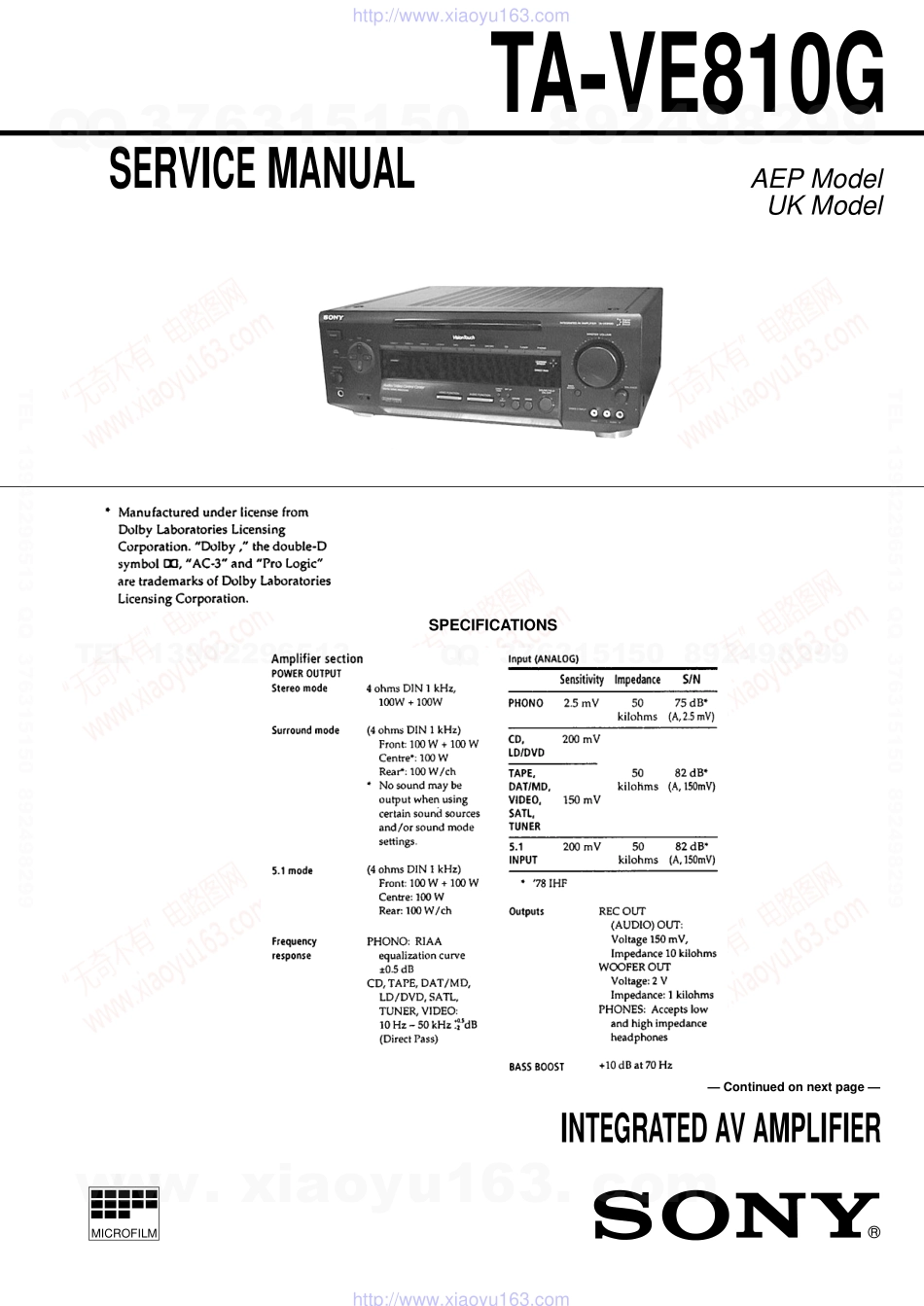 索尼SONY TA-VE810G电路图.pdf_第1页