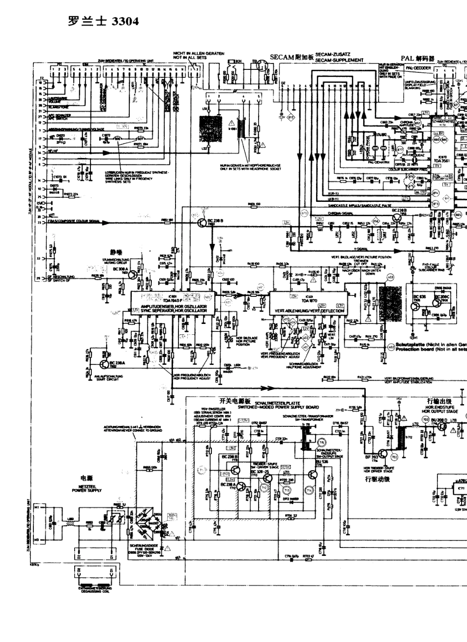 罗兰士3304电视机电路原理图_罗兰士  3304(03).pdf_第1页