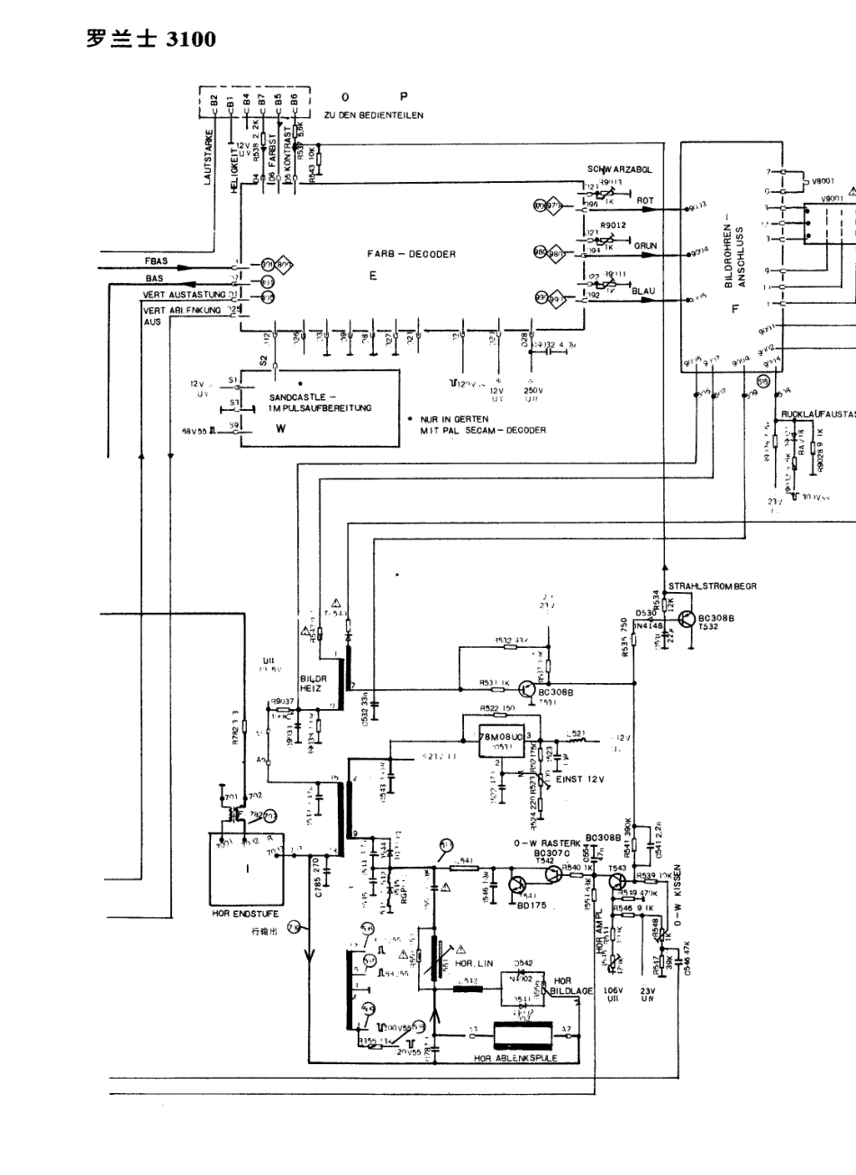 罗兰士3100电视机电路原理图_罗兰士  3100(03).pdf_第1页