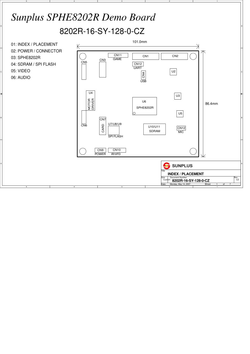 凌阳8202R方案（SPHE8202R-128）DVD电路原理图.pdf_第1页