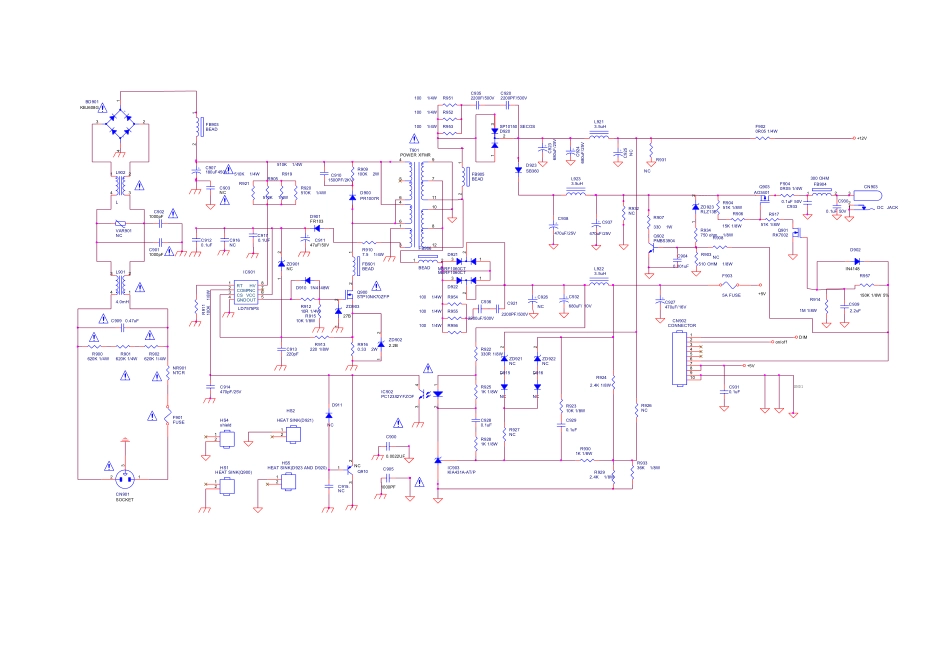 联想L222WA显示器电源板电路图.pdf_第1页