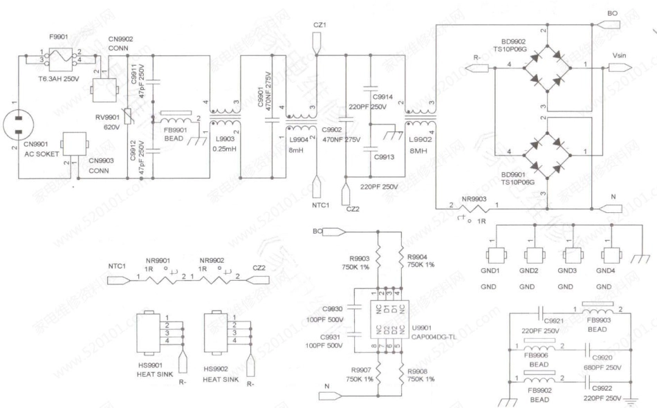 乐视X3-65液晶电视电源板电路原理图.pdf_第1页