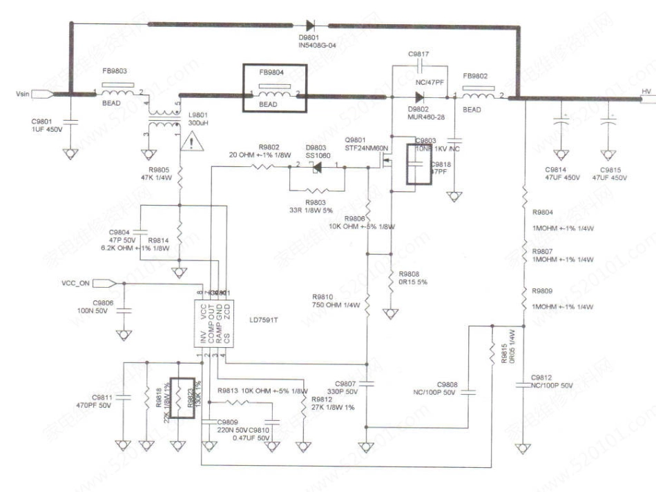 乐视S40 Air 715G6998-P0G电源板电路原理图.pdf_第1页