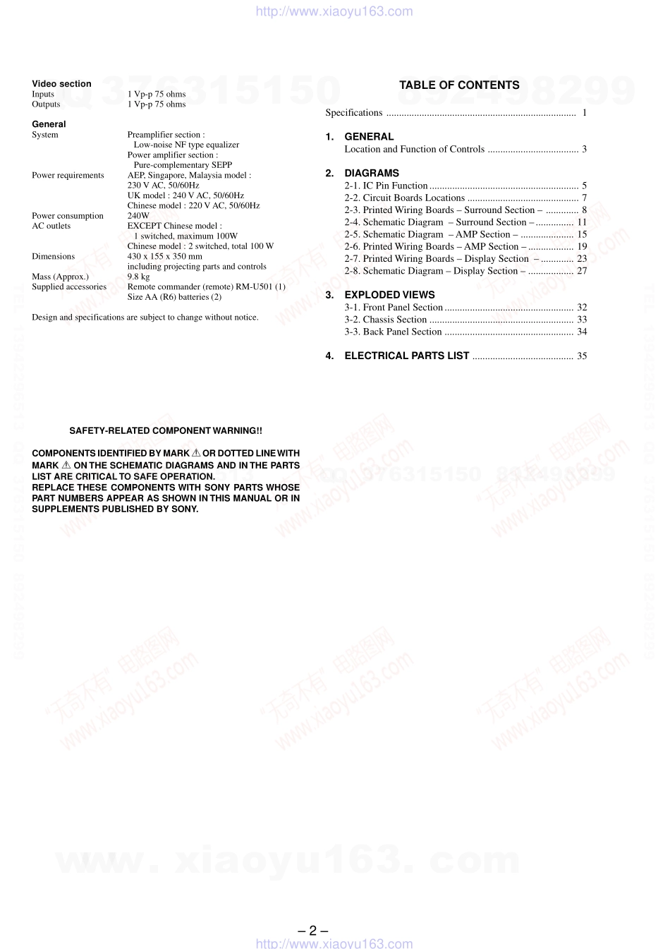 索尼SONY TA-VE610电路图.pdf_第2页