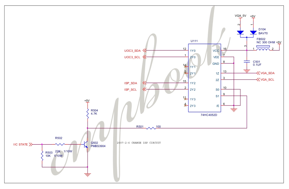 AOC L197A31液晶电视电路原理图_（六）总线开关电路.pdf_第1页