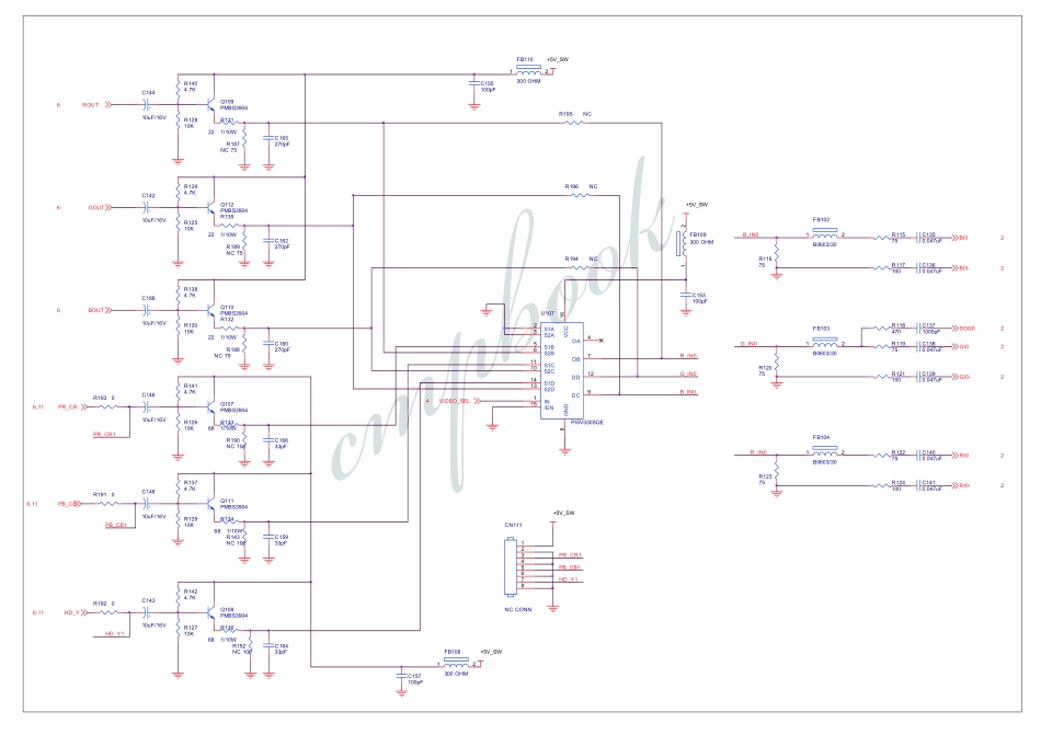 AOC L197A31液晶电视电路原理图_（四）视频信号控制电路.pdf_第1页