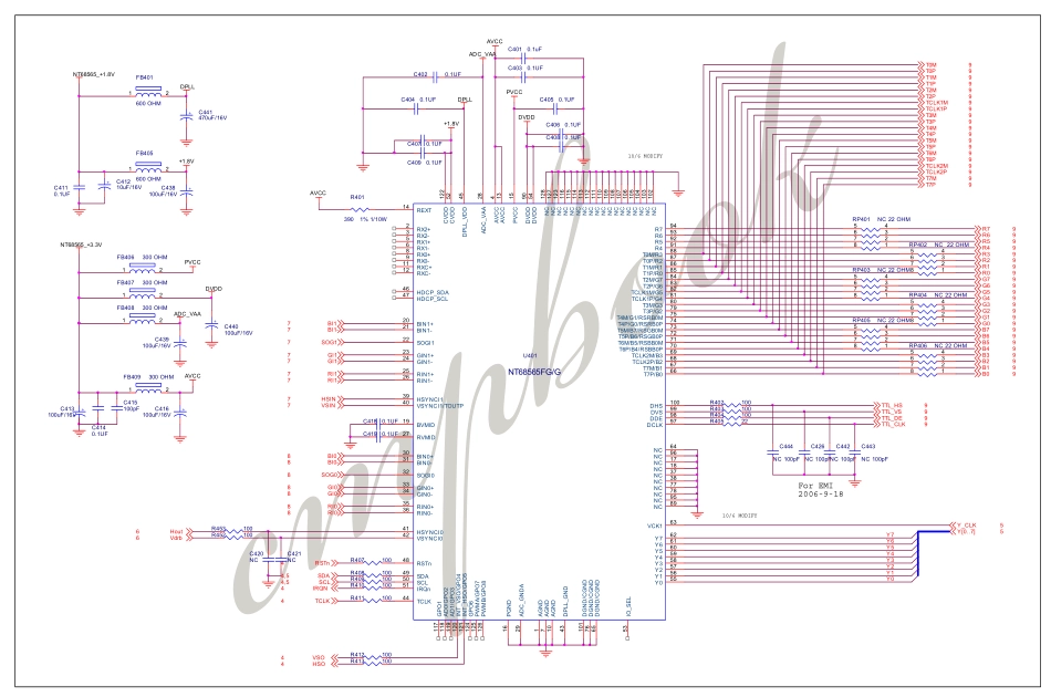 AOC L197A31液晶电视电路原理图_（二）数字视频处理电路.pdf_第1页