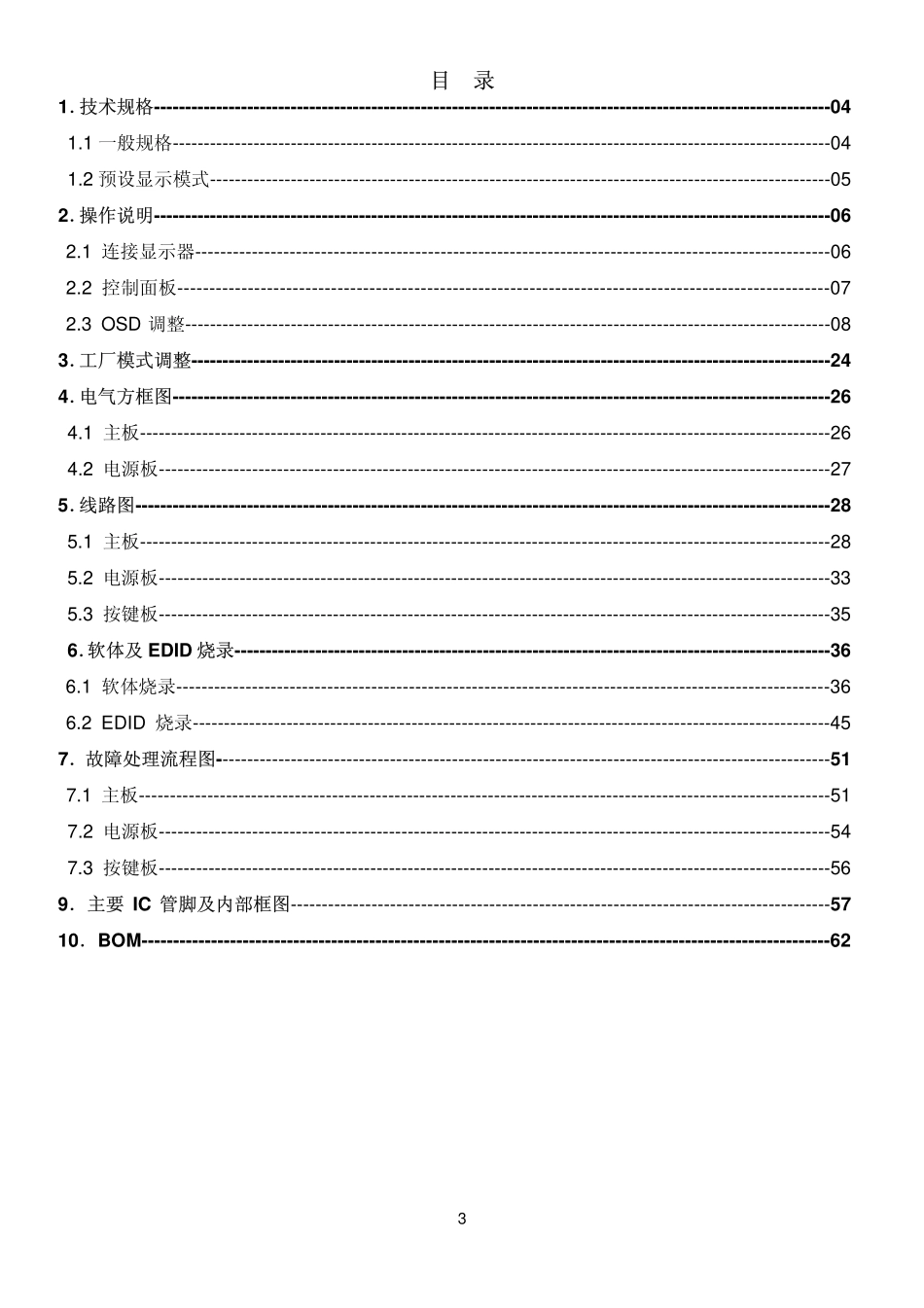 AOC I2352VE液晶显示器维修手册_AOC-I2352VE_中文维修手册.pdf_第3页