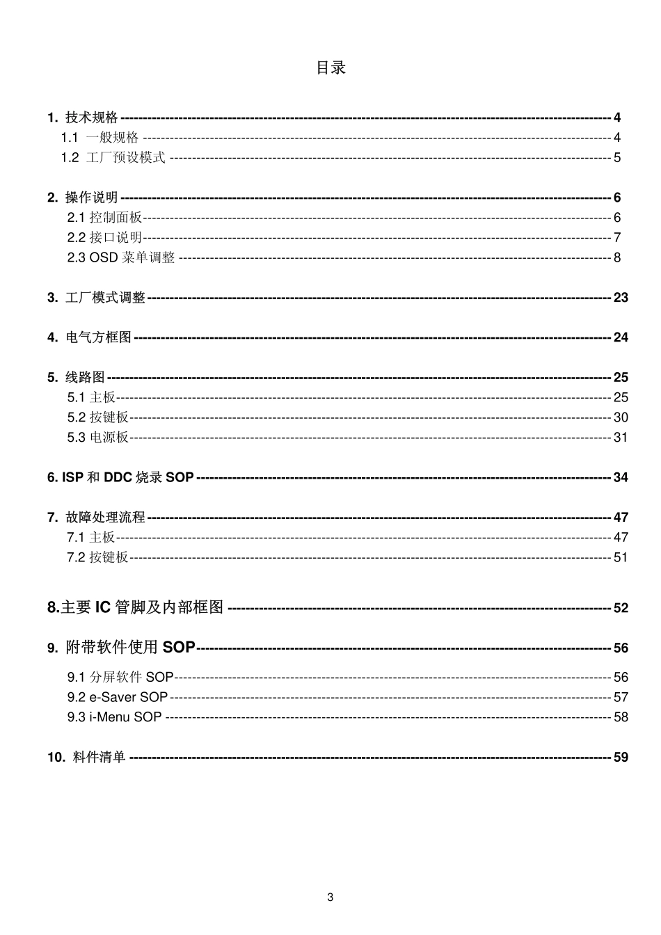 AOC I2269VW液晶显示器维修手册_AOC`_I2269VW.pdf_第3页