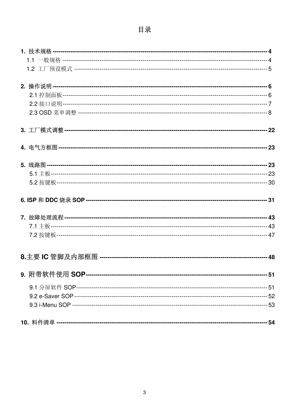 AOC I2067F液晶显示器维修手册_AOC_I2067F.pdf_第3页