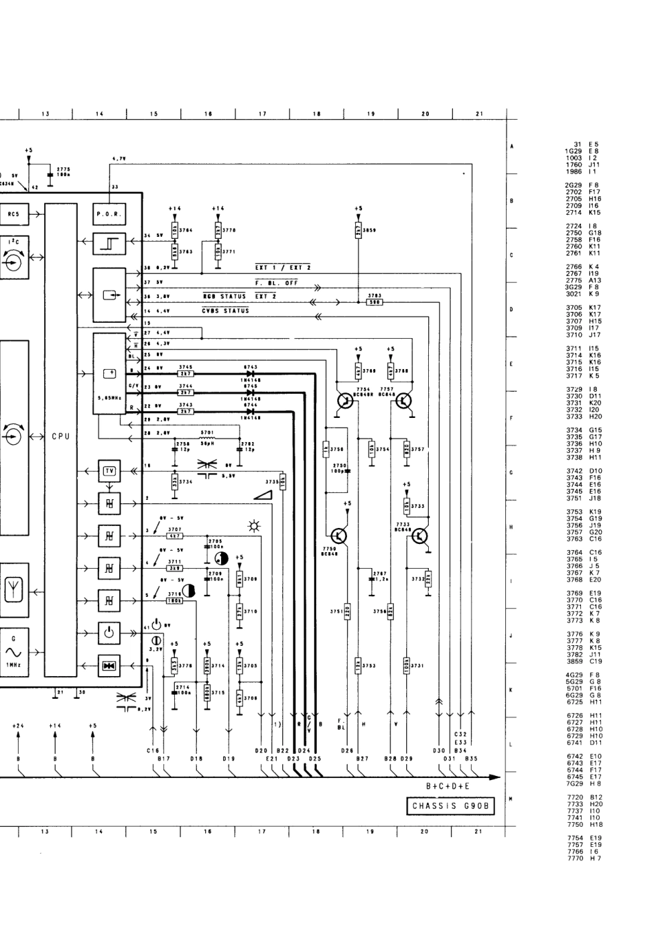 飞利浦G90B机芯线路原理图_飞利浦G90B机芯电视机图纸.pdf_第3页