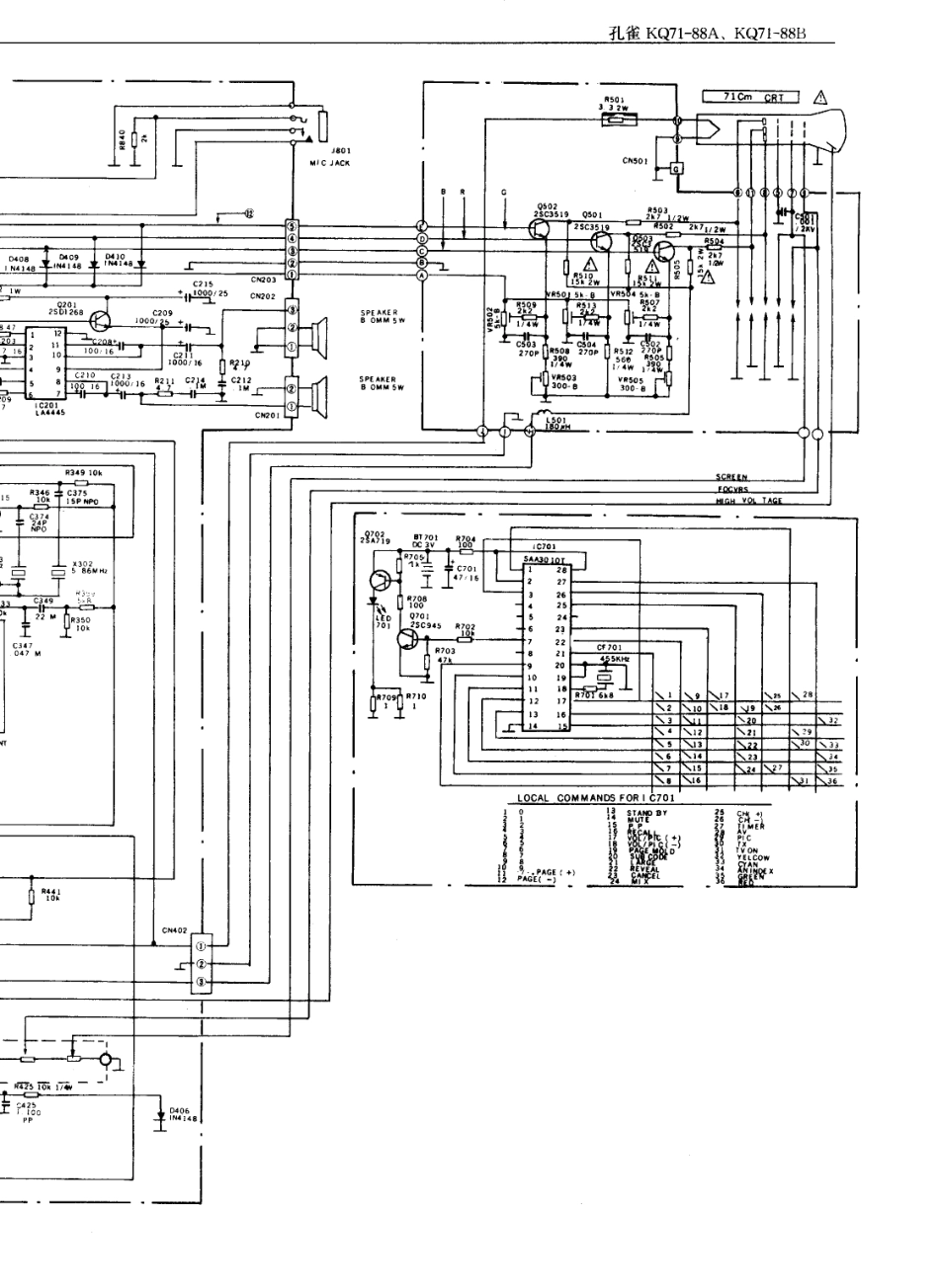 孔雀KQ71-88B彩电电路原理图_孔雀  KQ71-88A、KQ71-88B(06).pdf_第1页