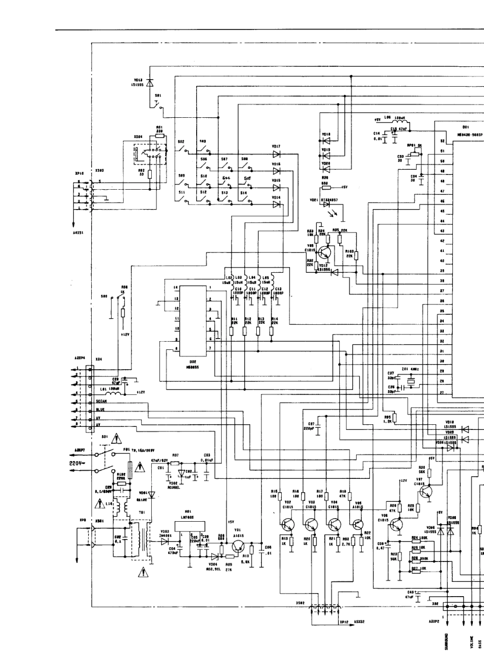 孔雀KQ64-39电视机电路原理图_孔雀  KQ64-39(10).pdf_第1页