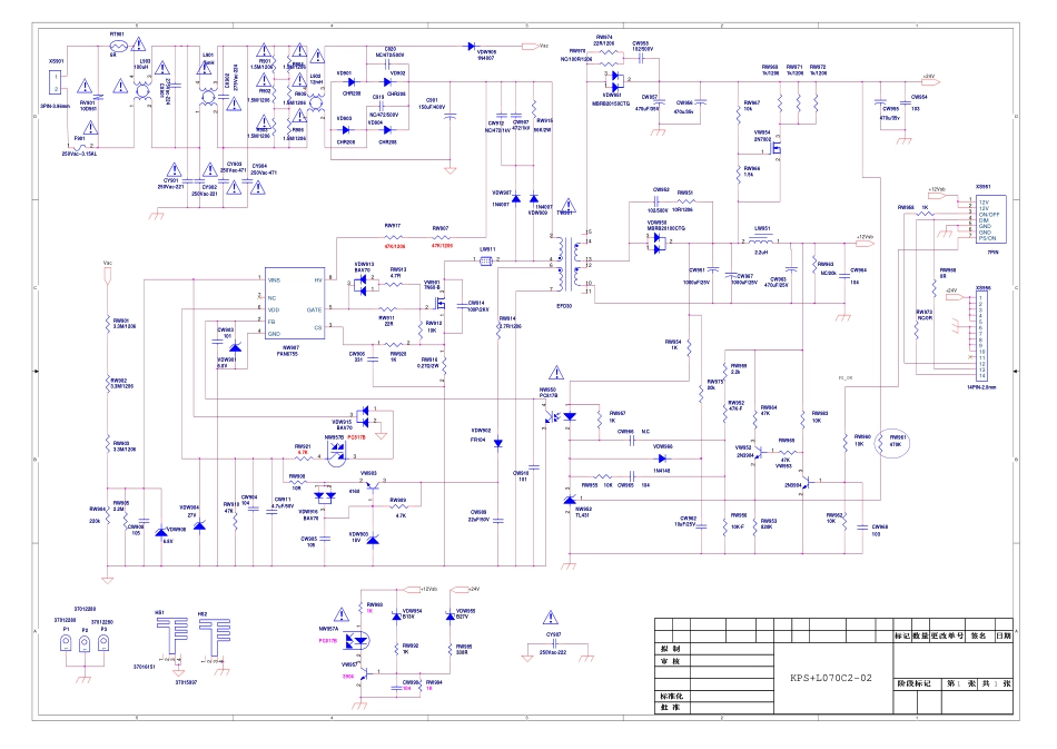 康佳液晶电视KPS L070C2-02电源板电路图.pdf_第1页