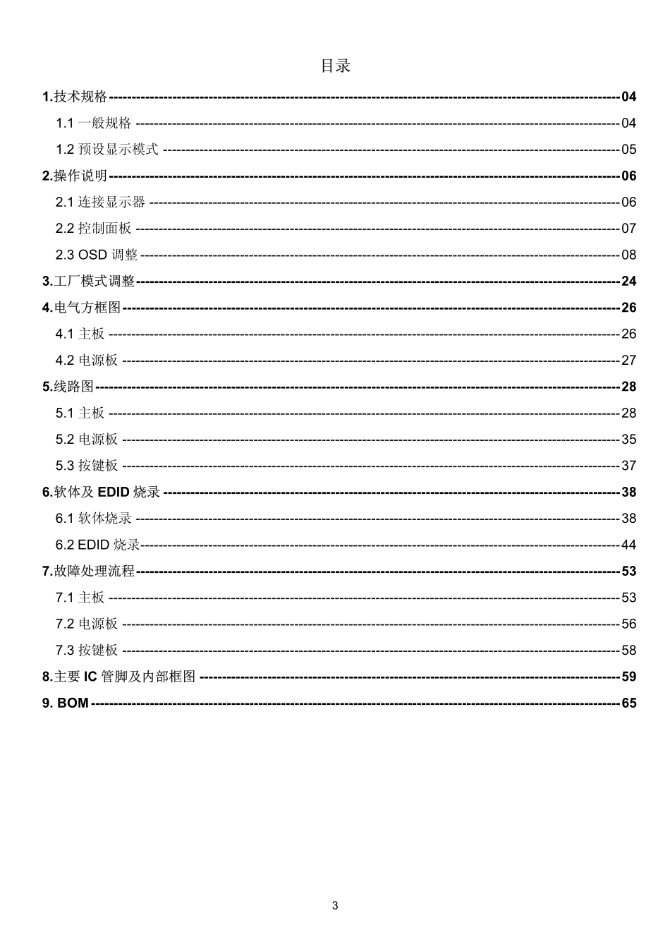 AOC e2239Fwt液晶显示器维修手册.pdf_第3页