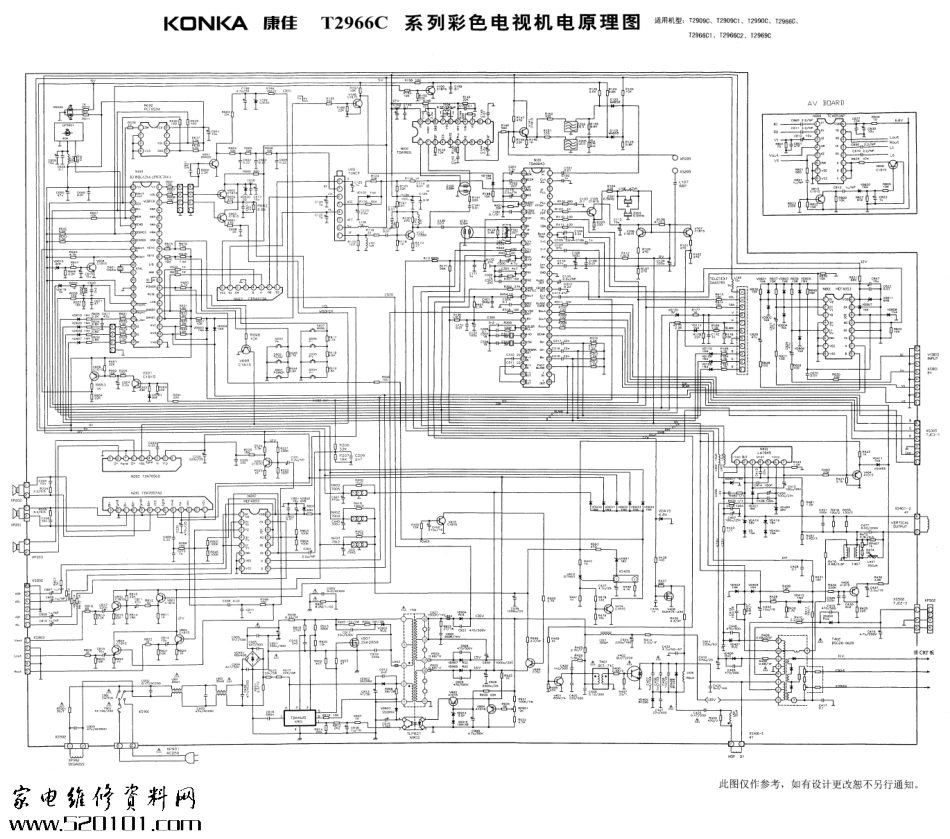 康佳彩电T2990C电路原理图.pdf_第1页