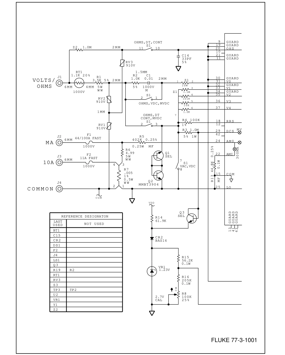 福禄克FLUKE 77系列数字万用表电路原理图.pdf_第3页