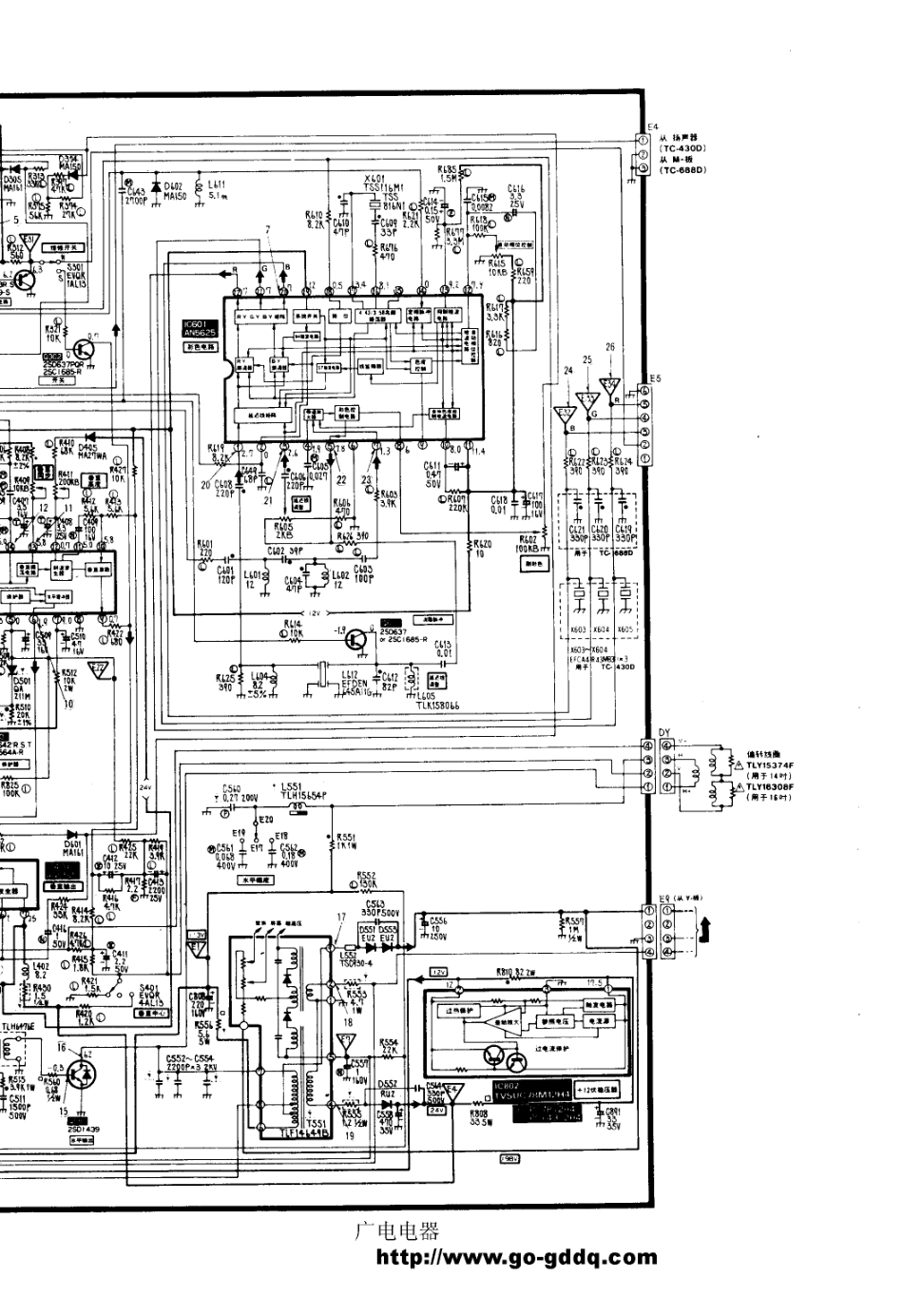 松下TC-2060DHN老款彩电原理图_松下  TC-430D、TC688D(02).pdf_第1页