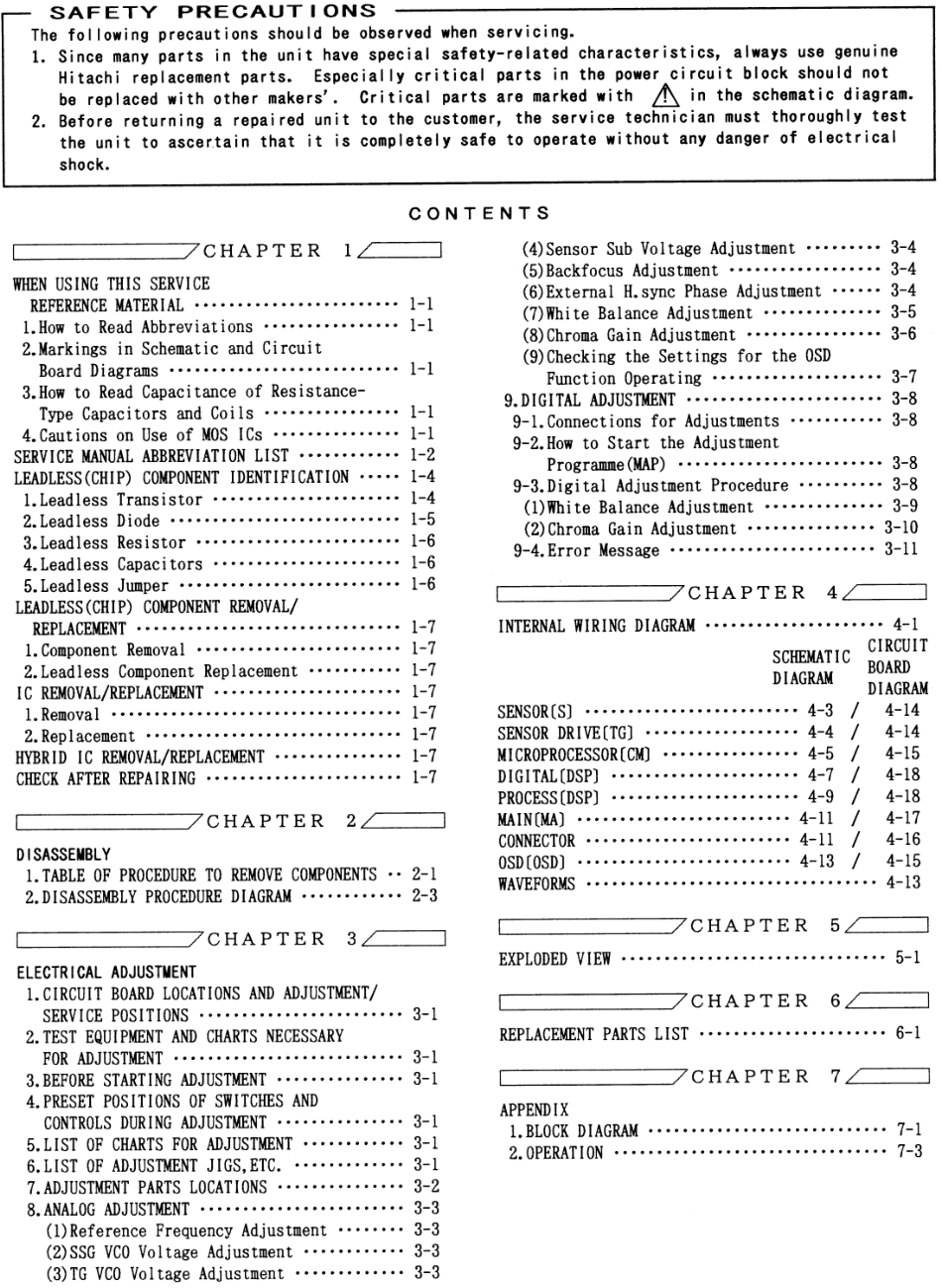 HITACHI(日立)VK-C220彩色摄像头维修手册_VK-C220-Service Manual.pdf_第2页