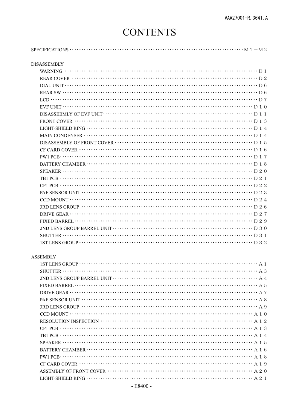 尼康CP8400-R数码相机维修手册_nikon_CP8400-R.pdf_第2页