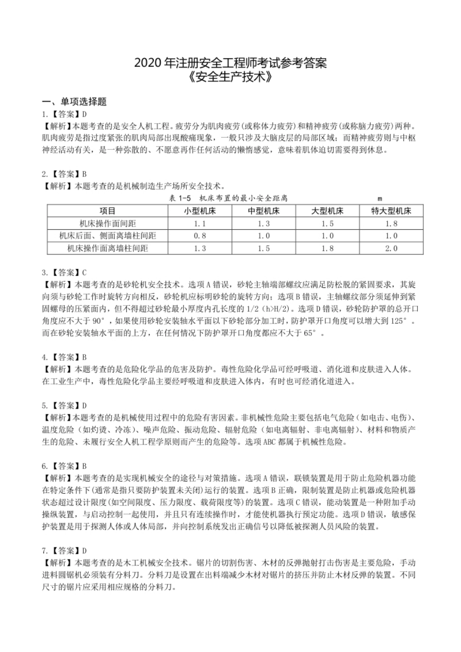 2020年中级安全师《安全生产技术》答案解析.pdf_第1页