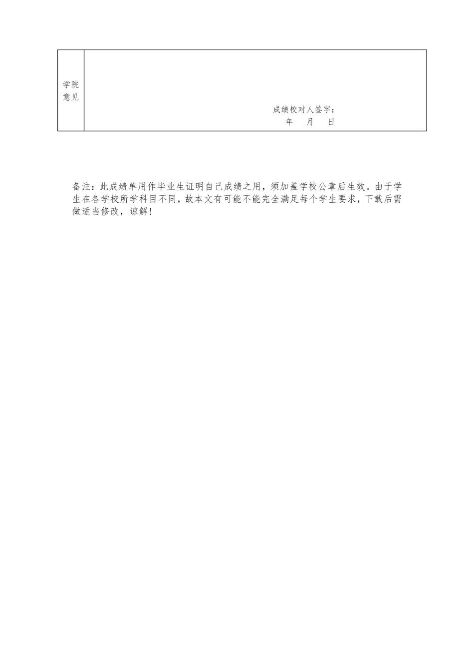 本科毕业生成绩单样表(证明).pdf_第2页