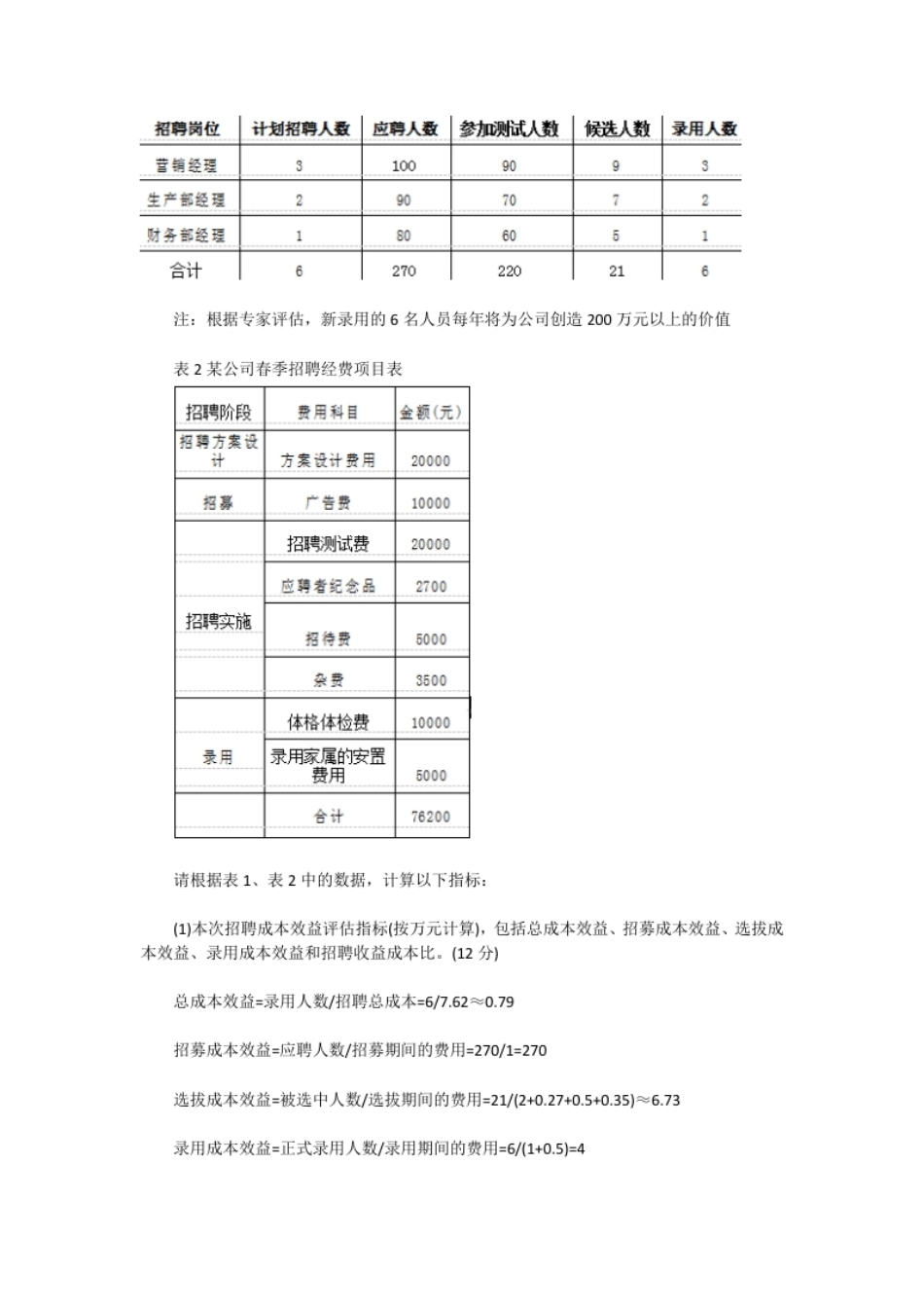 2017下半年人力资源管理师三级专业能力真题及答案.pdf_第2页