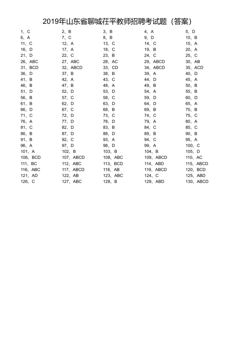 2019年山东省聊城茌平教师招聘考试题.pdf_第1页