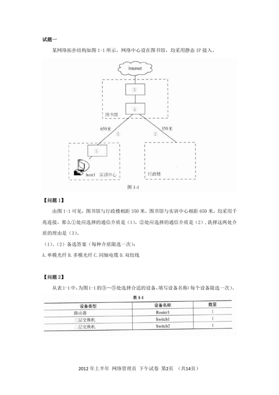 2012年上半年网络管理员应用技术.pdf_第2页