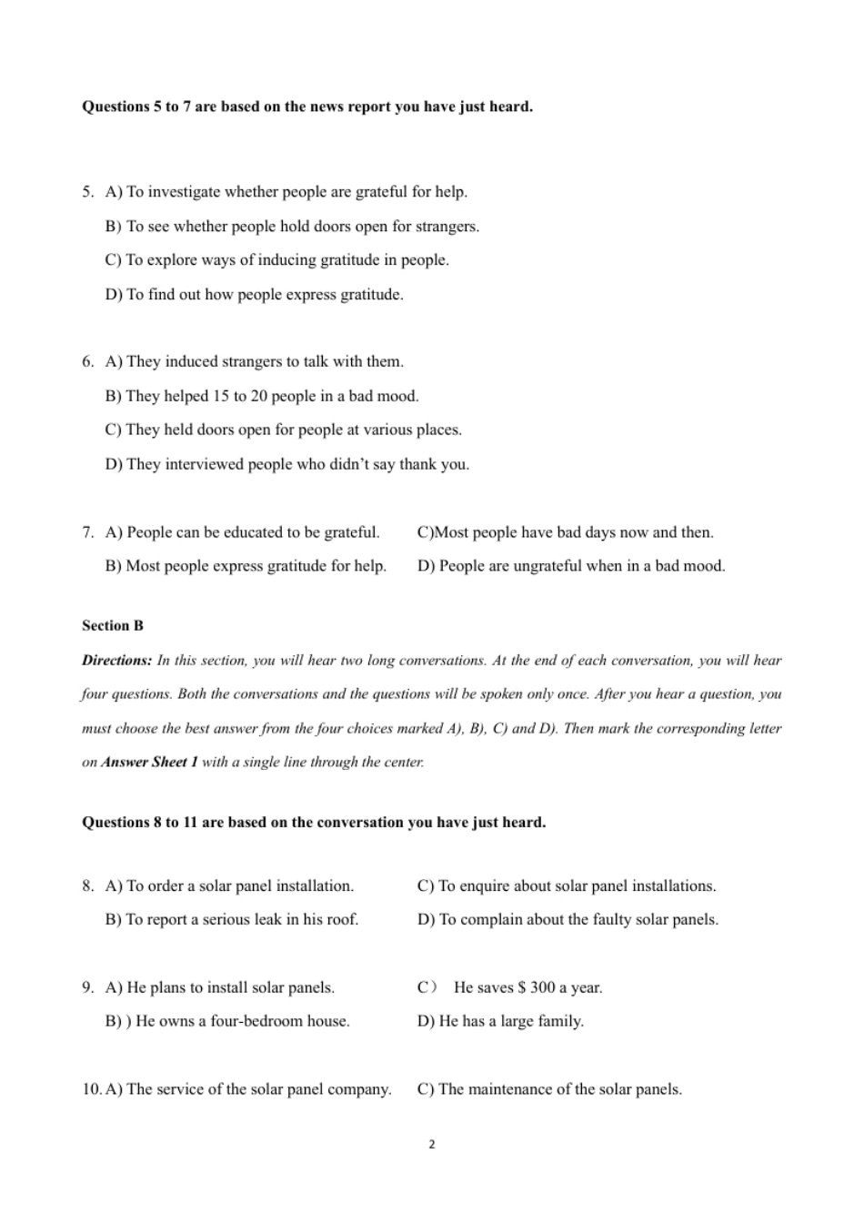 2020.12大学英语四级_真题_02.pdf_第2页